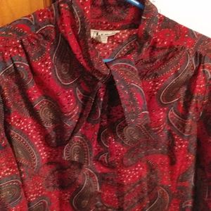 Vintage women's blouse-size 10-paisely print